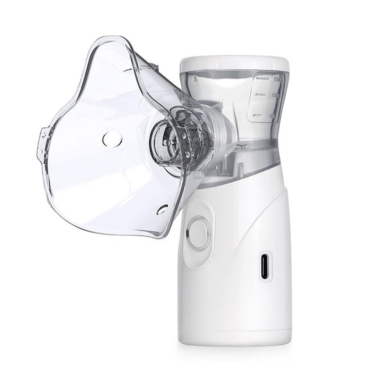 Nebuliser Machine for Kids Adults, USB-C Rechargeable, Portable & Silent Design, Easy to Use & Clean, Handheld Nebulizer for Home and Travel